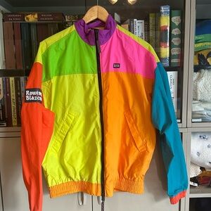 Rowing Blazers multi color rain jacket.